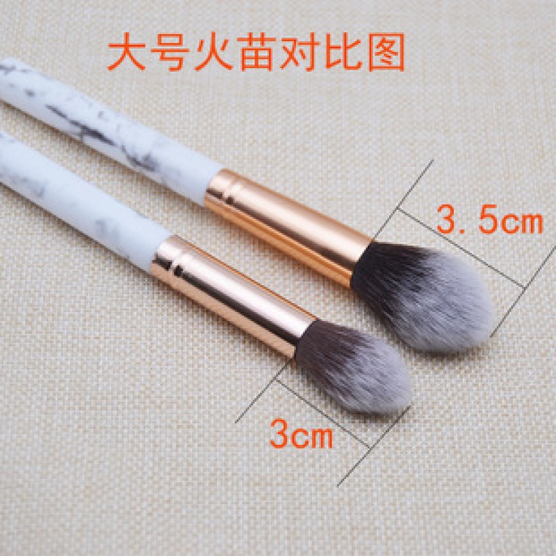 Large Size Marble Flame Outfit Blush Makeup Brush