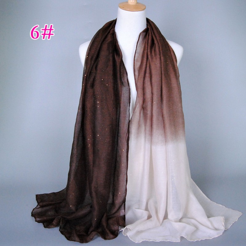 Coffee Dual Ombre Viscose Scarf