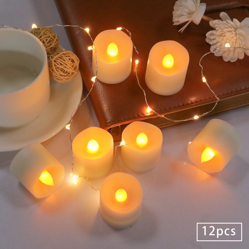 Cr2032 Concave Yellow Flash 3.6x3.7cm Electronic Led Candle