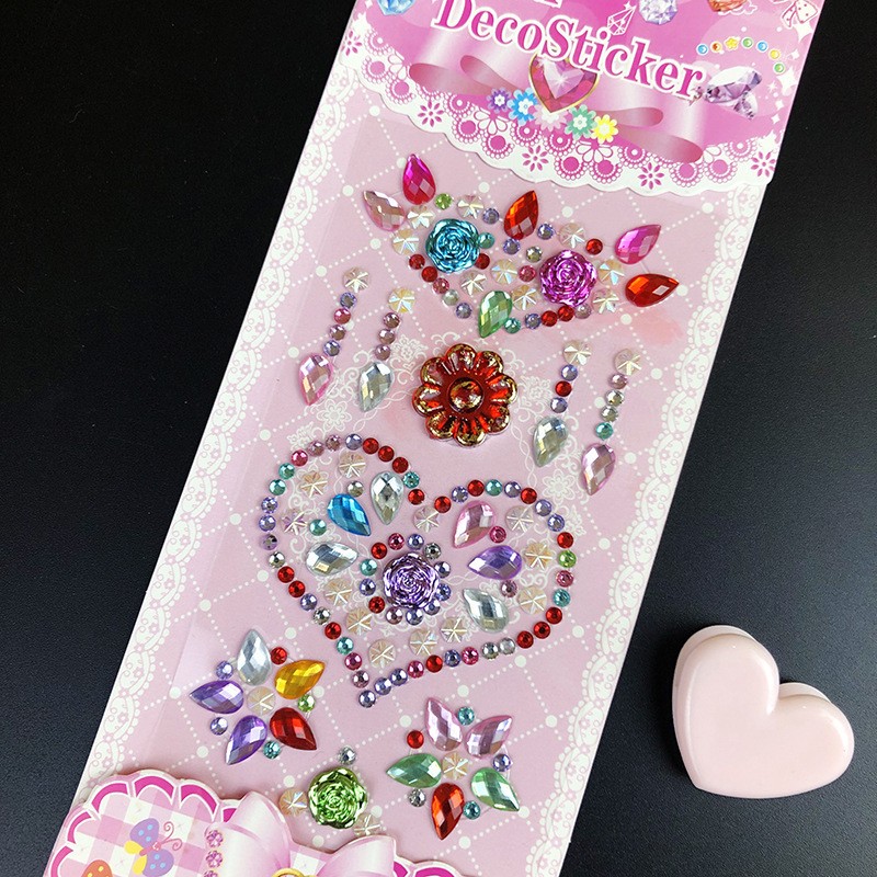 Big Love Flower Crystal Stickers