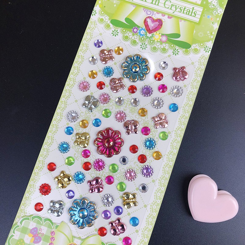 Flower Butterfly Diamond Crystal Stickers
