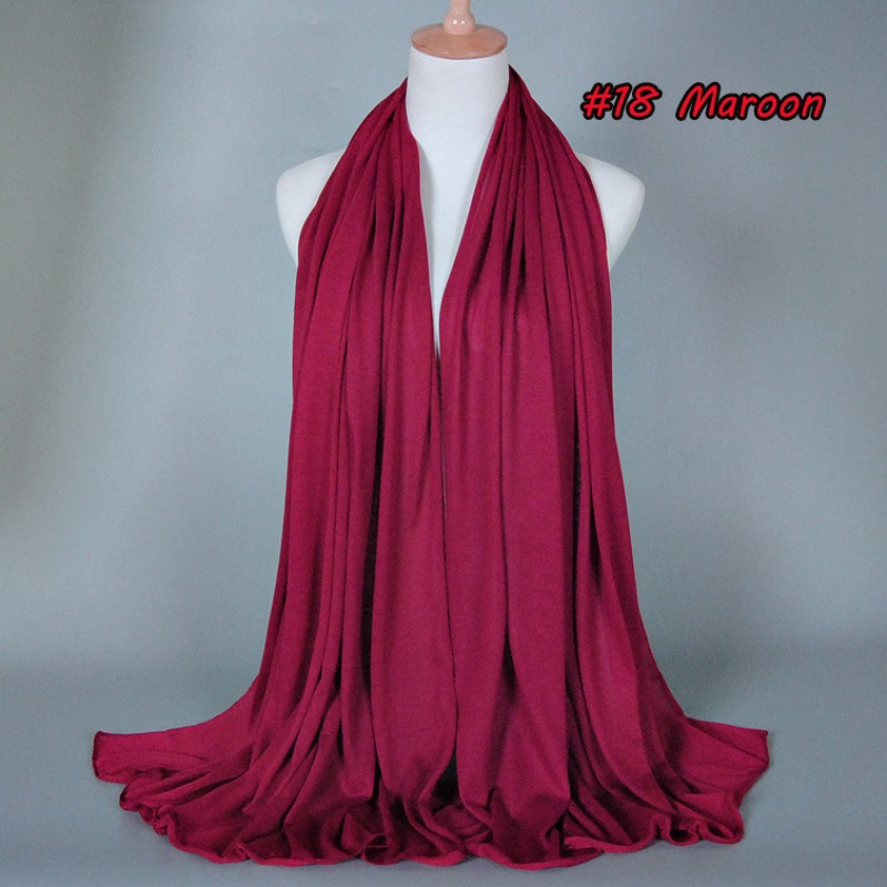 wine red Modal Blend Jersey Scarf