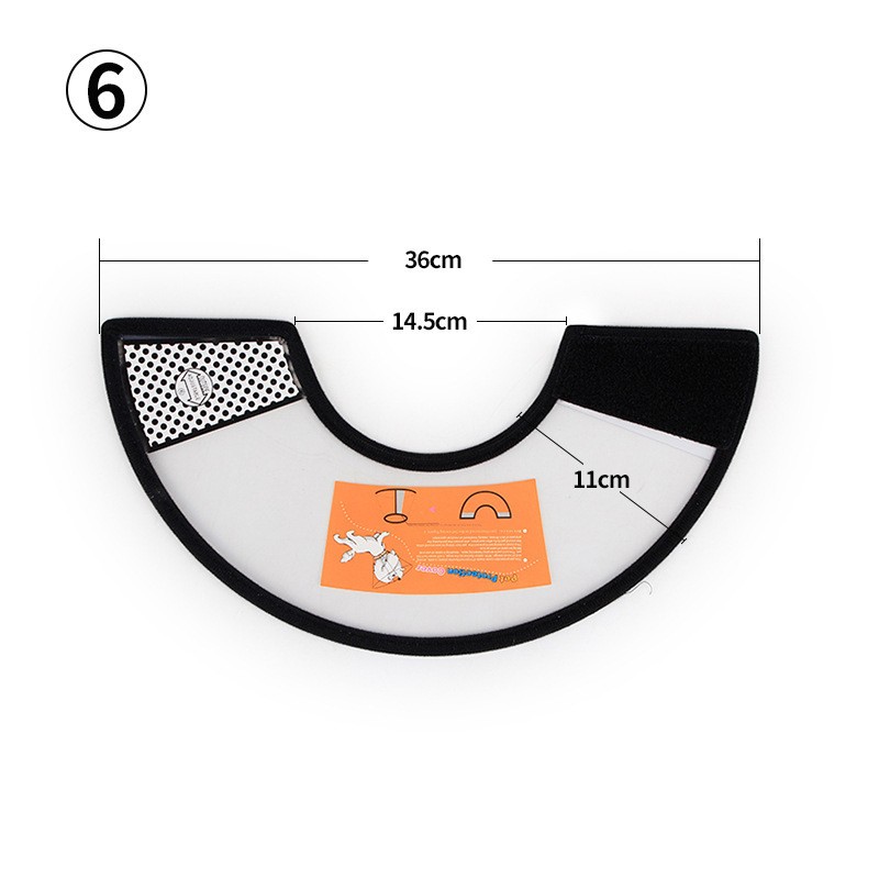 No. 6 Neck Circumference 17-25cm Anti Scratch Elizabeth Pet Ring