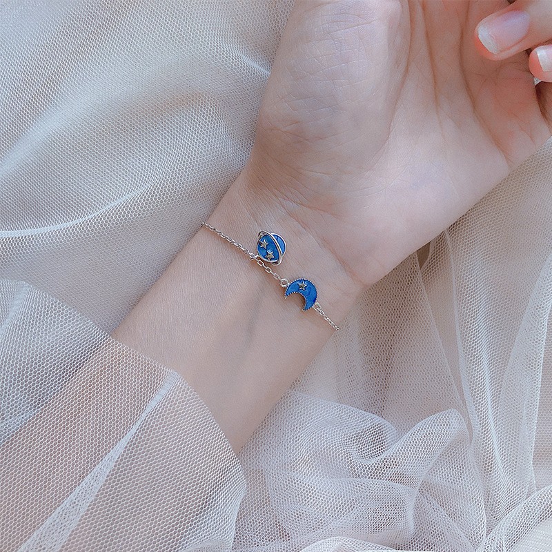 2013# Blue Star And Moon Kstyle Bracelet Clearance