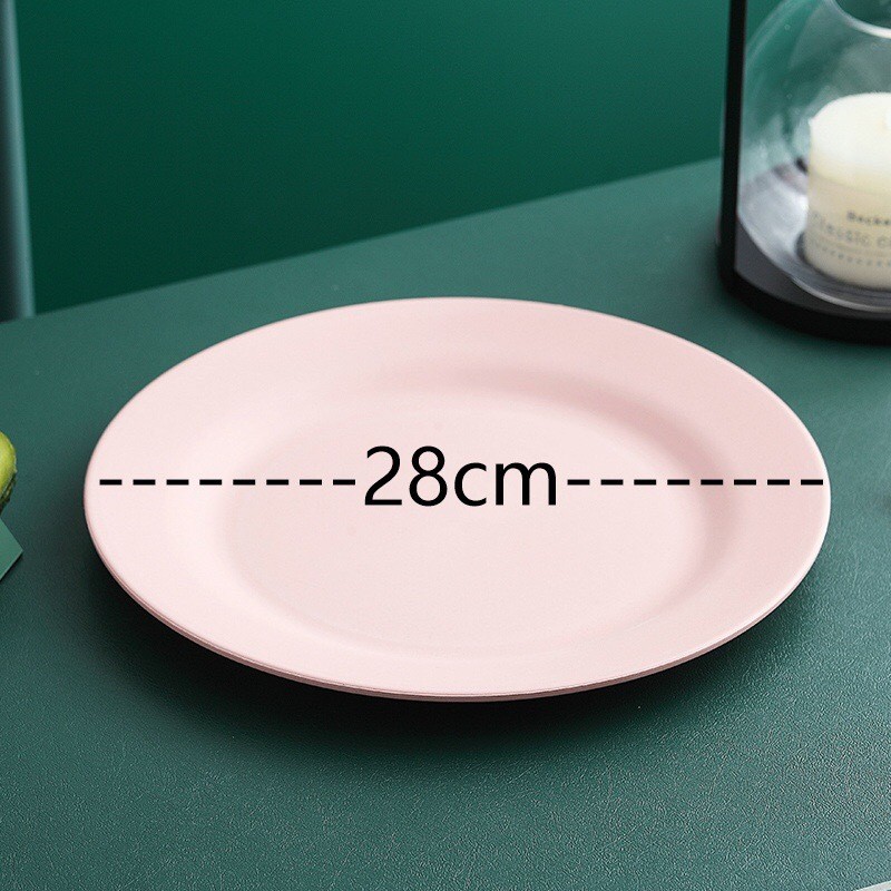 Pink Wheat Straw Eco Plate
