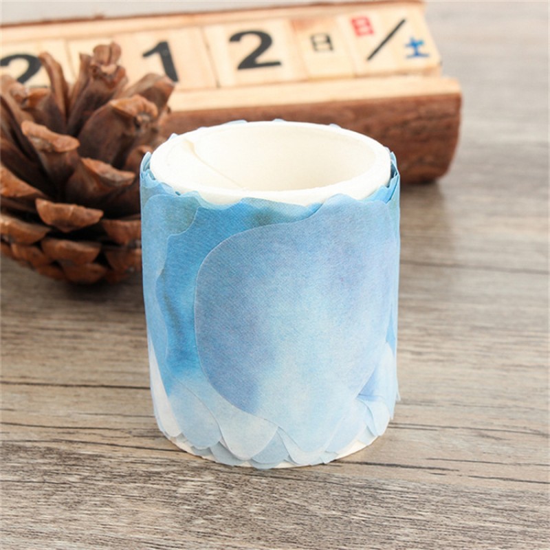 Sky Blue Big Petals Cherry Blossom Petals Paper Tape