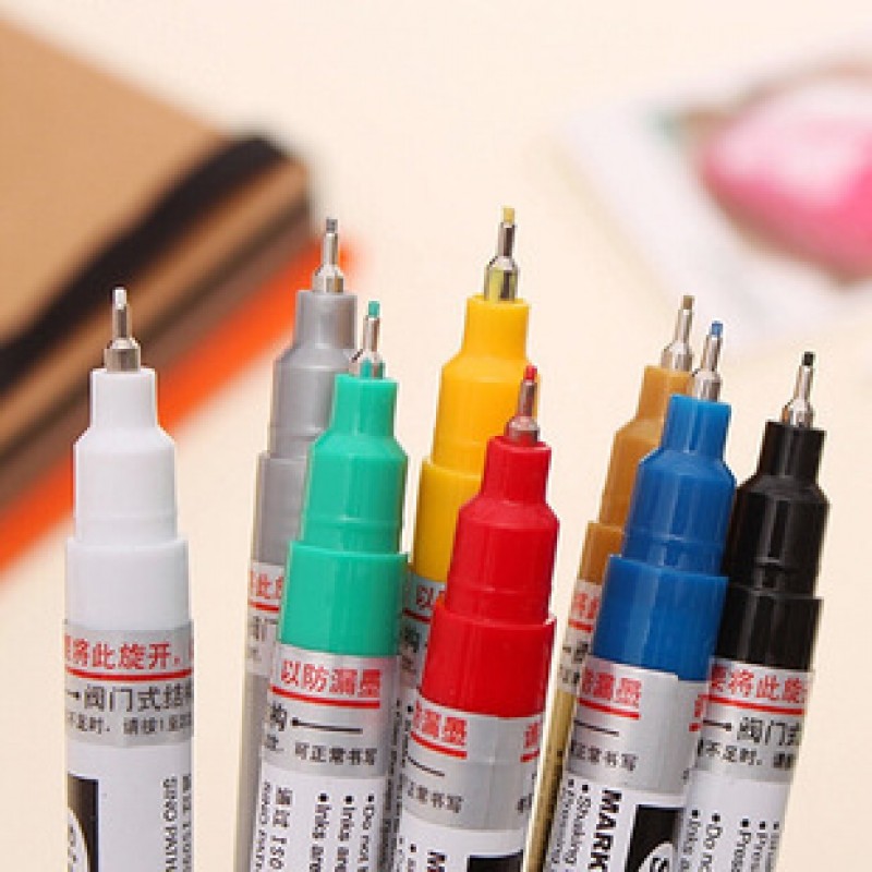 Yellow Zhongbai Paint Pen 0.7Mm Fine Needle