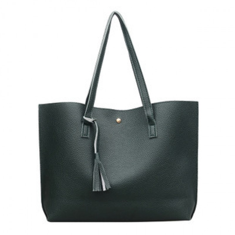 Green Korean Style Faux Tote Clearance
