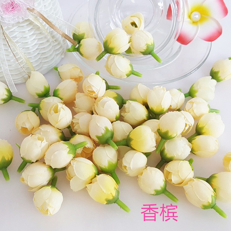Champagneabout 1.5-2Cm In Diameter Artificial Rose Bud Clearance