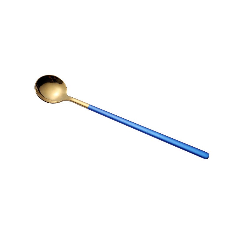 Blue Gold-Round Spoon Stainless Steel Spoon