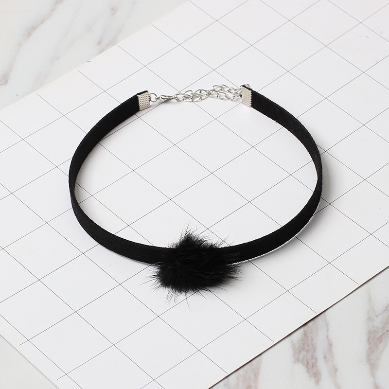 Black Pom Pom Choker