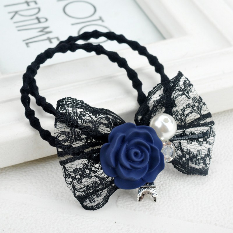 Dark BluePorcelain Rose Hair Band
