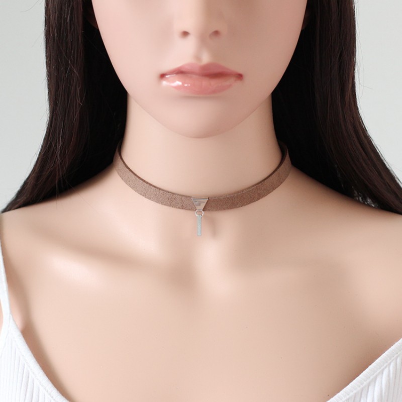 Brown with Silver Choker