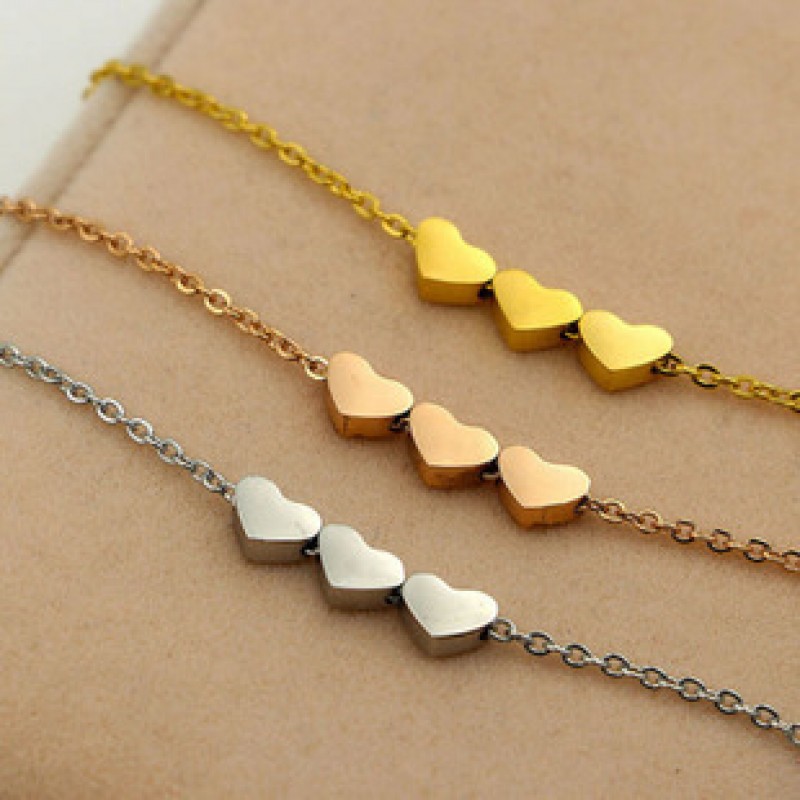 Gold Heart Chain Necklace