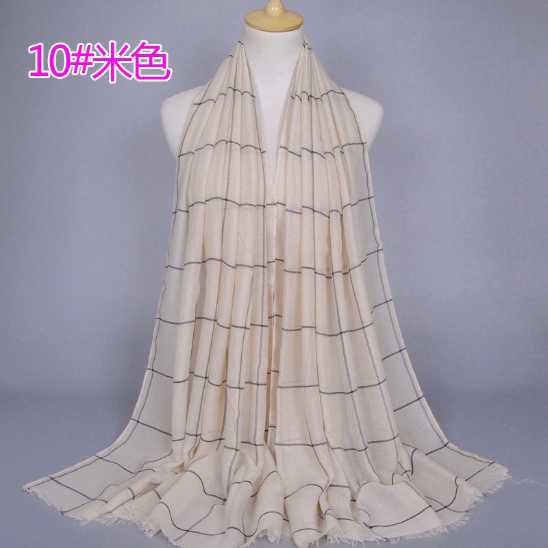 Beige Large Lattice Scarf