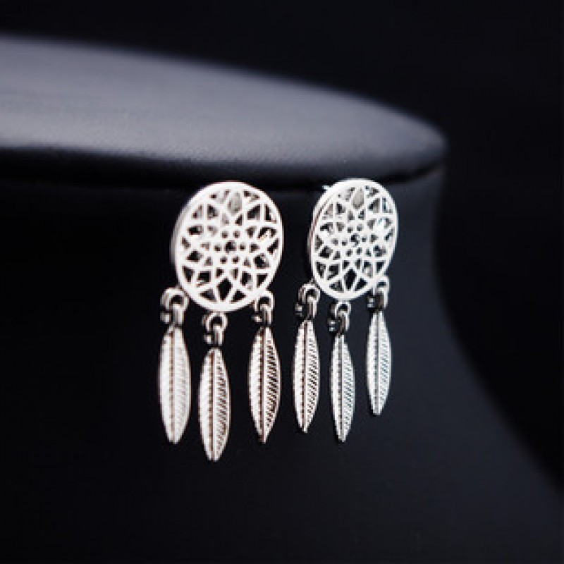 Gold Dreamcatcher Studs
