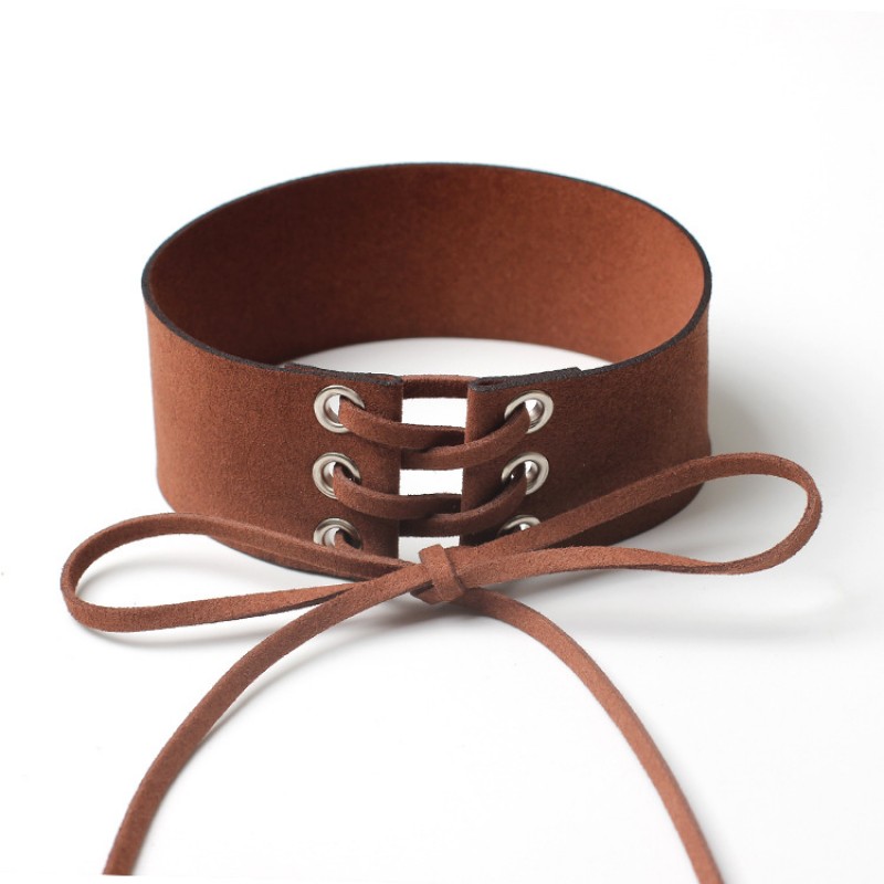 Brown Laced Choker