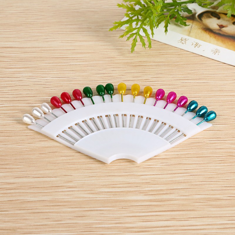 Coloured Pear Pearl Scarf Pins 