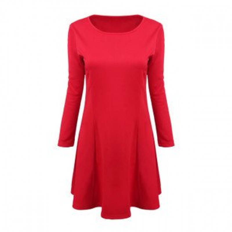 Red Tunic Skater Dress Medium