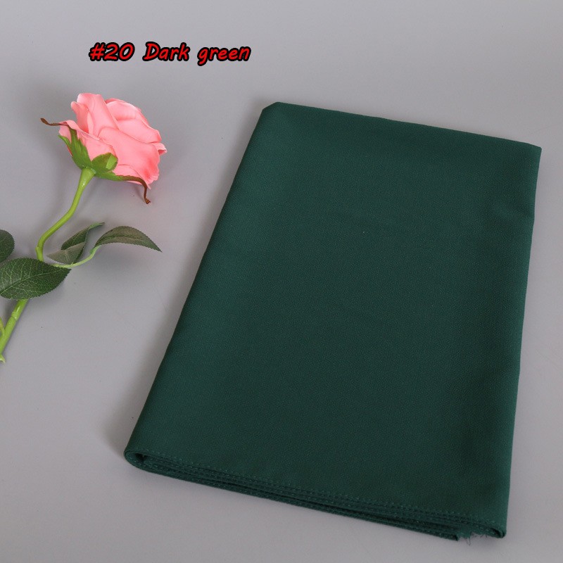 Dark Green Thick Bubble Chiffon Scarf