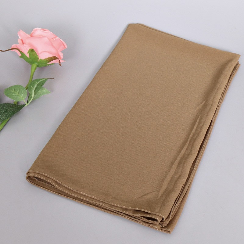 Khaki Bronze Medium Pearl Chiffon Maxi Scarf