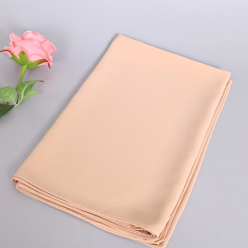 Cream Medium Pearl Chiffon Maxi Scarf
