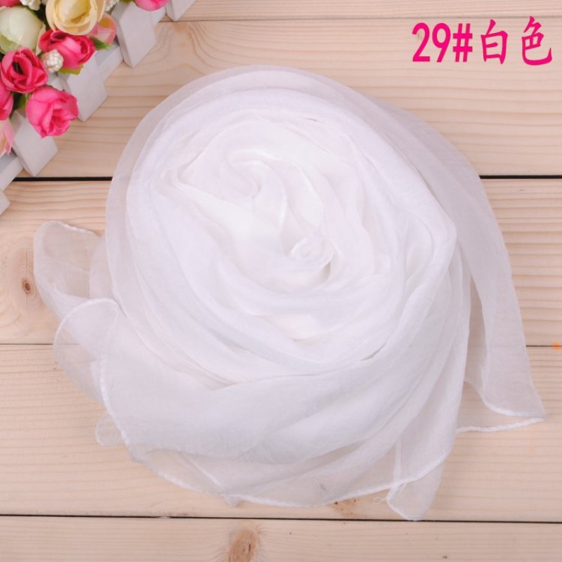 white Silk Candy Maxi Scarf