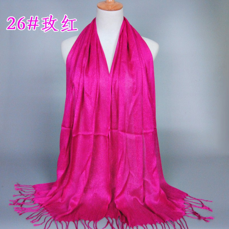 Rose Red Cotton Shimmery Lustre Scarf