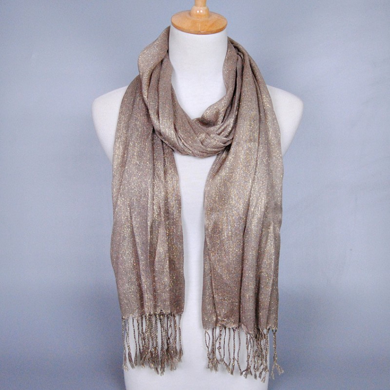 Steel Cotton Shimmery Lustre Scarf