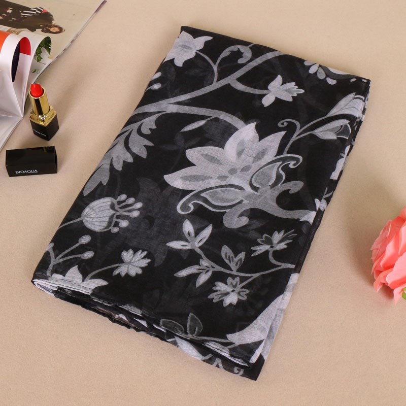 black Dali Hearts Print Scarf