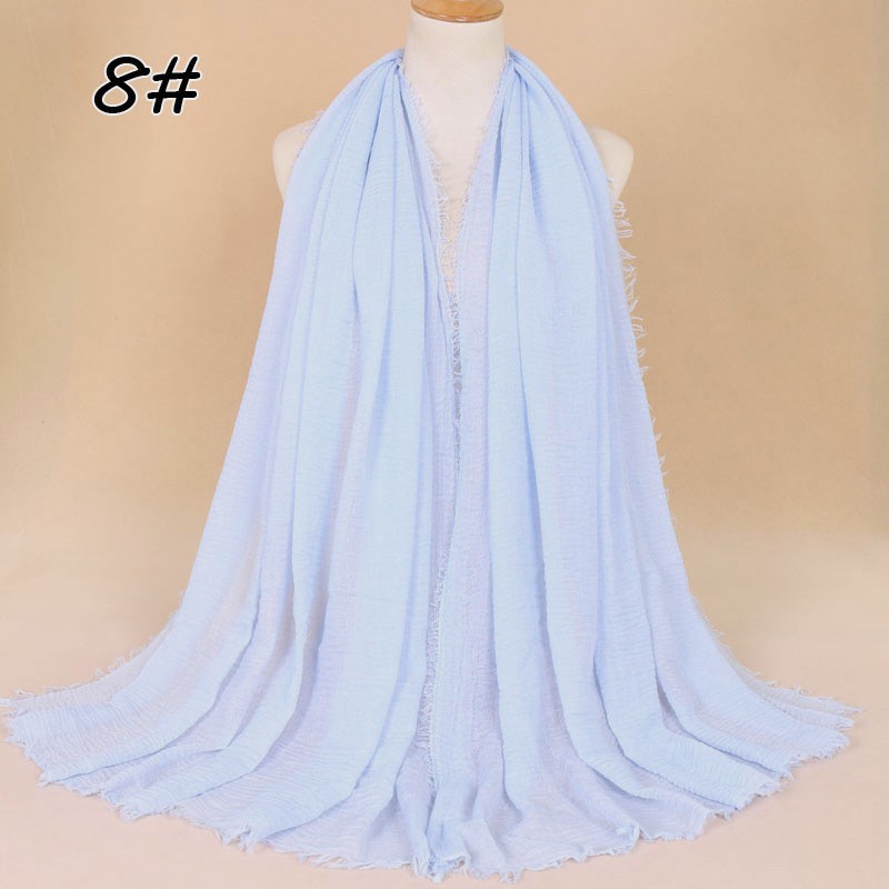 Pastel Dark Blue Cotton Vogue Maxi Scarf