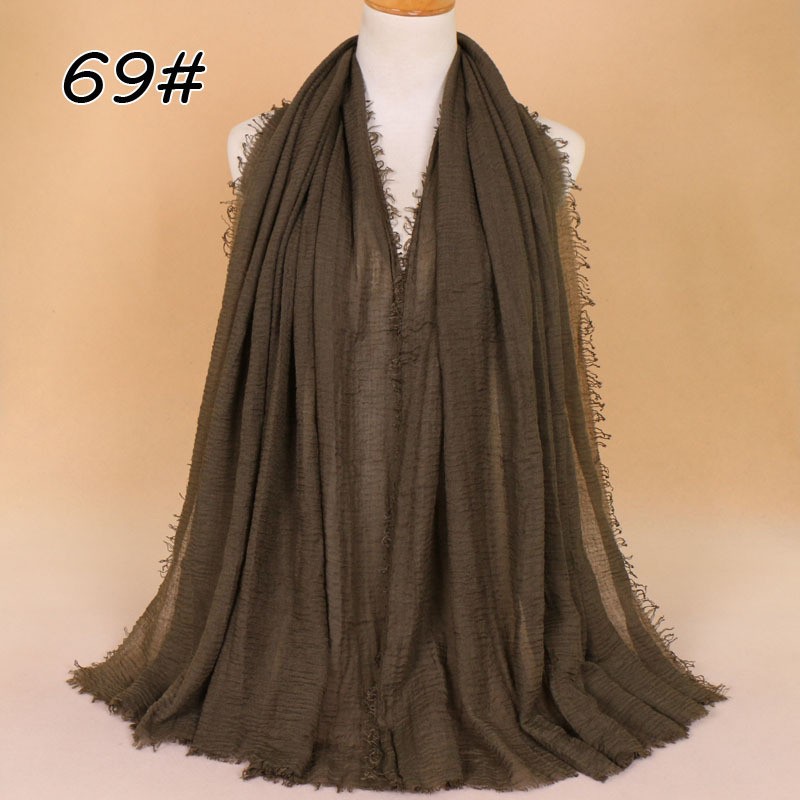 Khaki Cotton Vogue Maxi Scarf