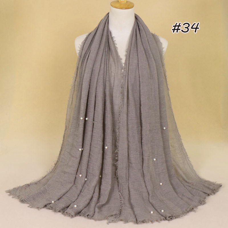 khaki Pearl Vogue Maxi Scarf
