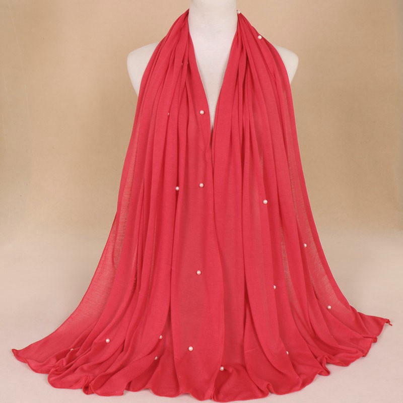 red Jersey Pearl Scarf