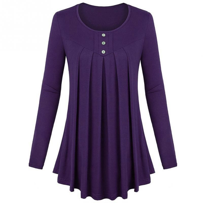 Purple Pleated Top Medium