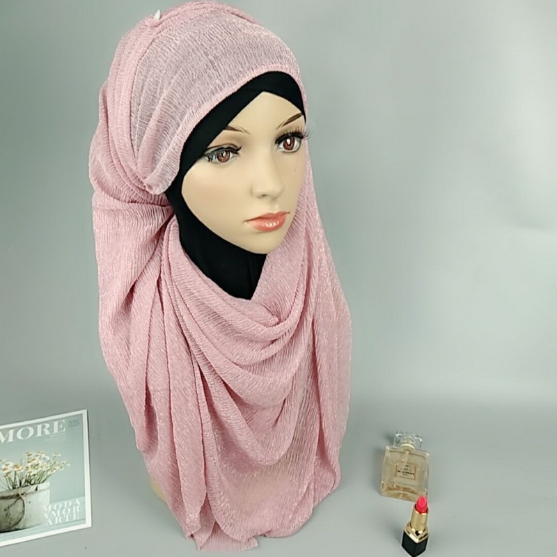 Deep Pink Gold ct Plain Silk Scarf