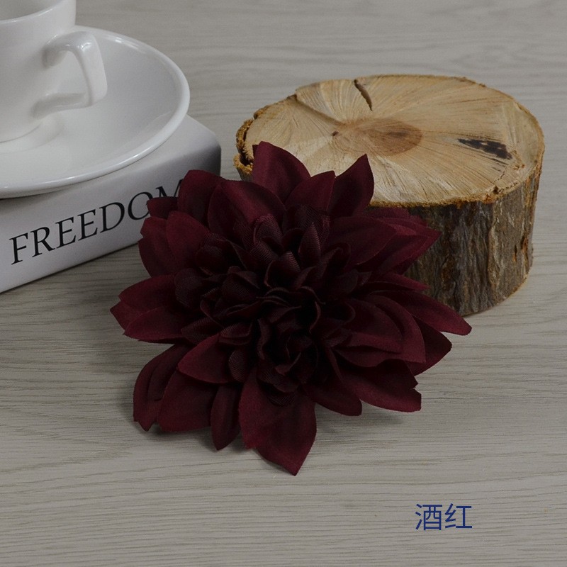 Burgundydiameter 10Cm Artificial Dahlia Head