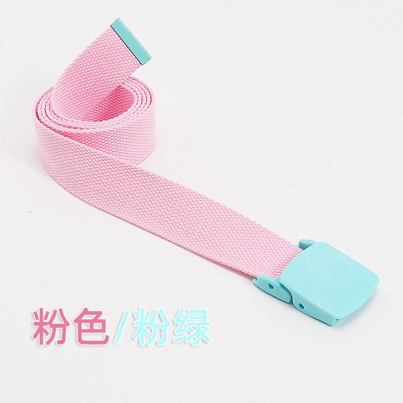 Pink (Pink Green Button) length (Cm) 120Cm Solid color macaron belt