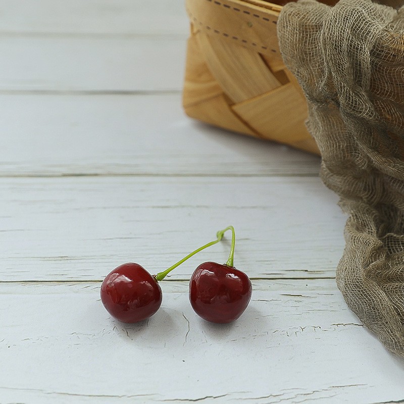 A Bunch Of 2 Cherries Artificial Fruit Prop Clearance
