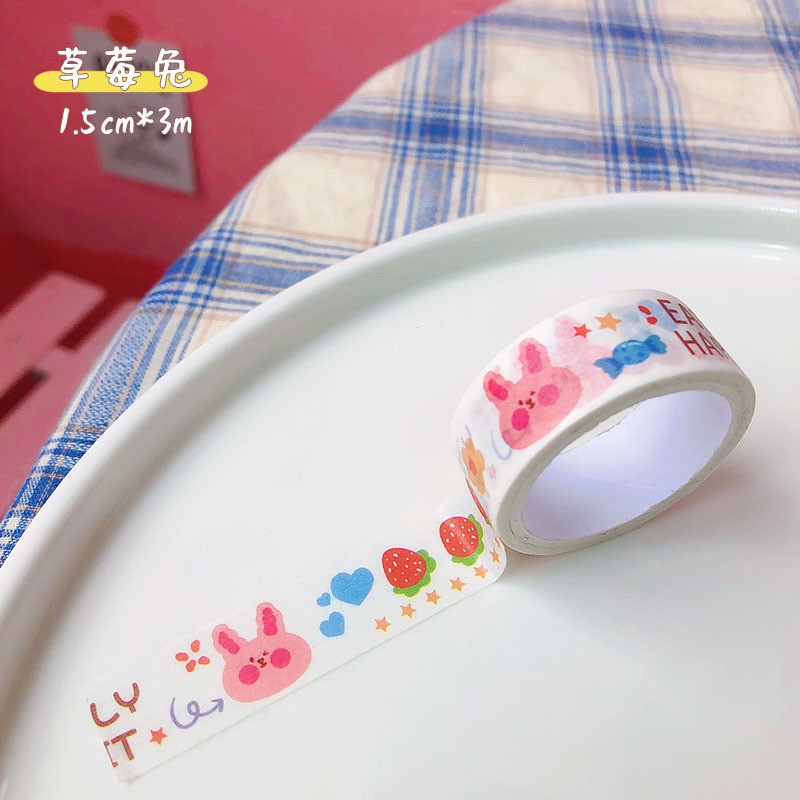Strawberry Rabbit Decor Washi Tapes