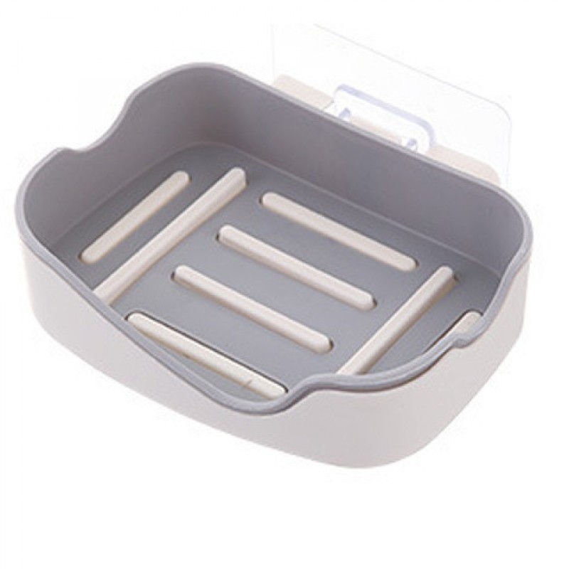 Oblique Mouth Soap with Box Gray Wall Mounted Soap Holder