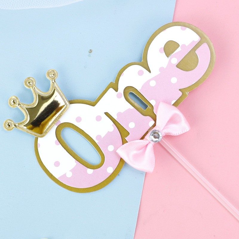 Pink - Number One Cake Topper
