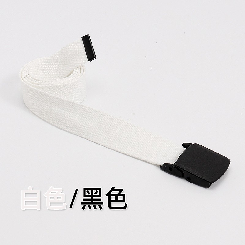 White (Black Button) length (Cm) 120Cm Solid color macaron belt