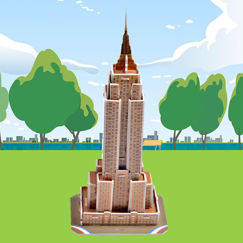 9# Empire State Building 3D Cardboard Puzzle