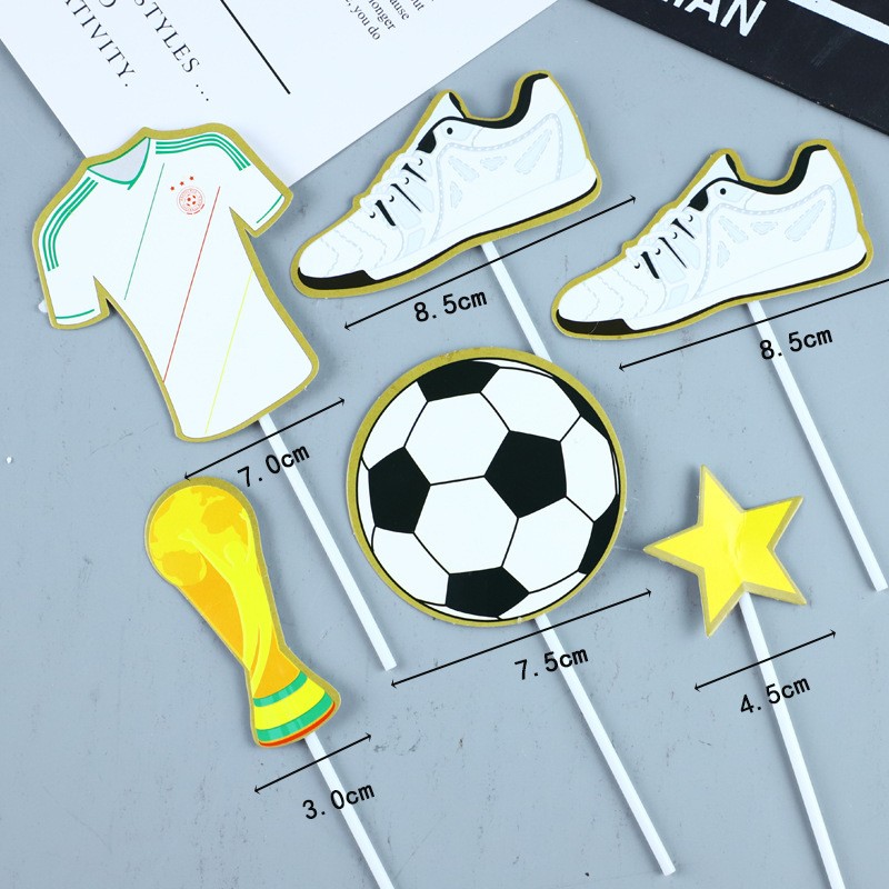 Football Trophy - Set Cake Topper