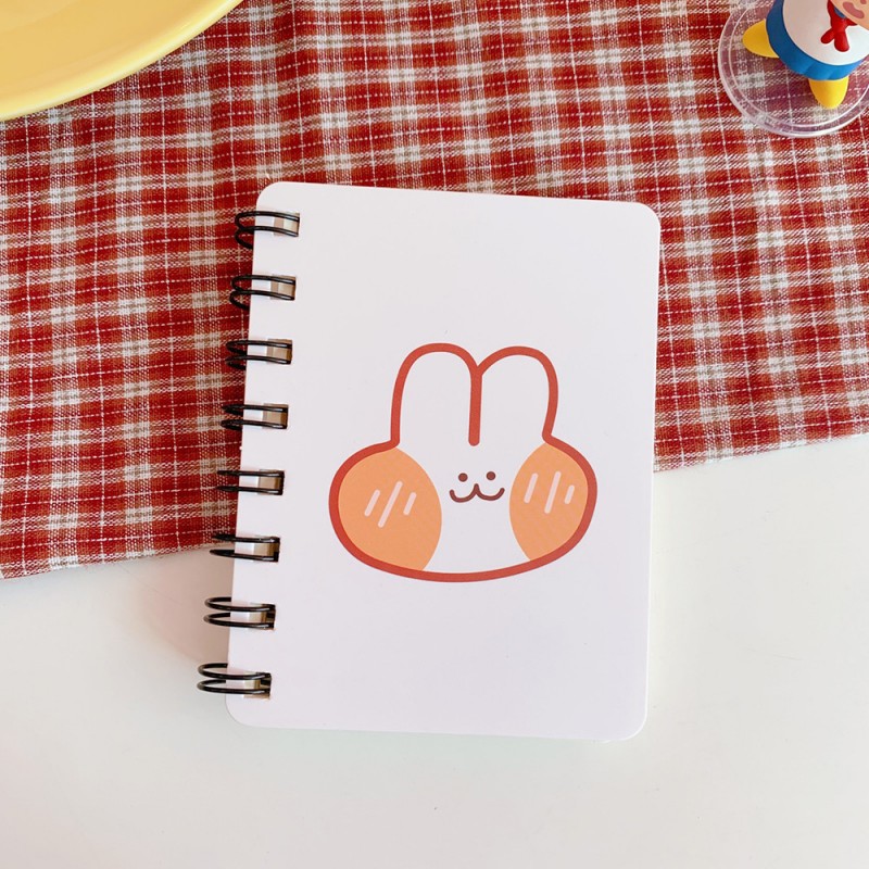 Cover 7#Shy Rabbit Coil Memo Mini Notebook