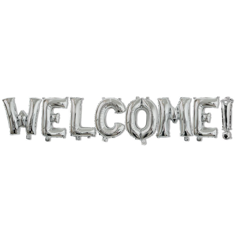 Silver Welcome Foil Balloon Clearance
