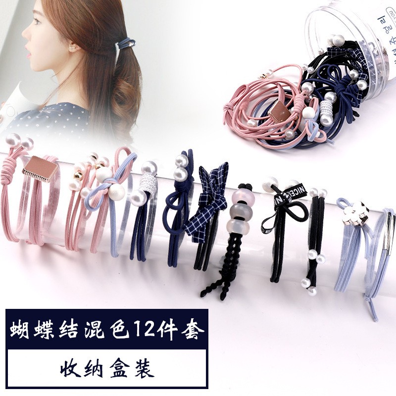 4# Bow Knot Mixed 12-Piece Set Hair Bands
