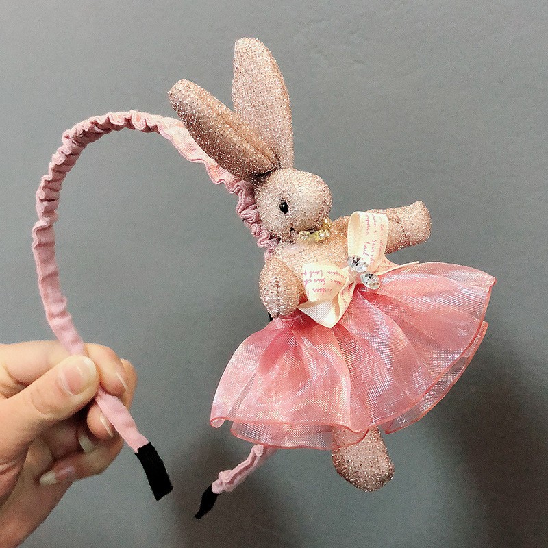 01# Rabbit Pink Kids Headband