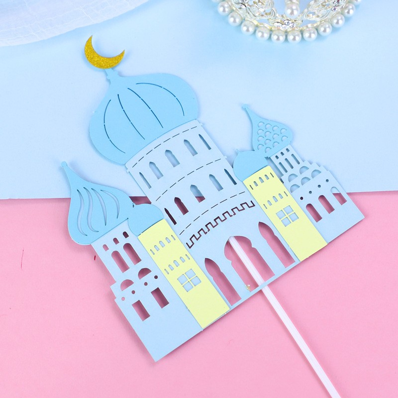Blue Castle - 1 Pack Cake Topper Decoration Clearance